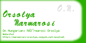 orsolya marmarosi business card